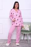Пижама женская с брюками арт. ПД-006В (Розовый) - Ивтекс-Плюс