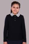 Блузка для девочки Рианна Арт.13180 (Темно-синий, белый) - Ивтекс-Плюс