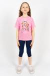 Комплект для девочки 41105 (футболка_ бриджи) (С.розовый/синий) - Ивтекс-Плюс