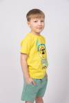 Комплект для мальчика (футболка и шорты) 42112 (Желтый/шалфей) - Ивтекс-Плюс
