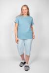Пижама женская (футболка_капри) 0937 (Голубая полоска) - Ивтекс-Плюс