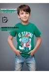 футболка детская с принтом 7444 (Зеленый) - Ивтекс-Плюс