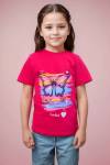 футболка детская с принтом 7448 (Фуксия) - Ивтекс-Плюс