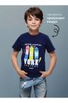 футболка детская с принтом 7444 (Темно-синий) - Ивтекс-Плюс