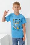 футболка детская с принтом 7444 (Голубой) - Ивтекс-Плюс