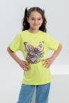 футболка детская с принтом 7449 (Салатовый) - Ивтекс-Плюс