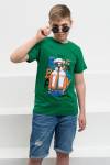 футболка детская с принтом 7445 (Зеленый) - Ивтекс-Плюс